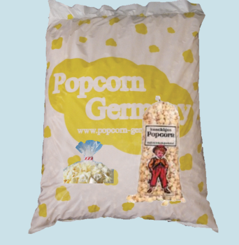 Popcorn süß zum selbst Abfüllen mit Tüten+Klipse 5kg/100L im Karton